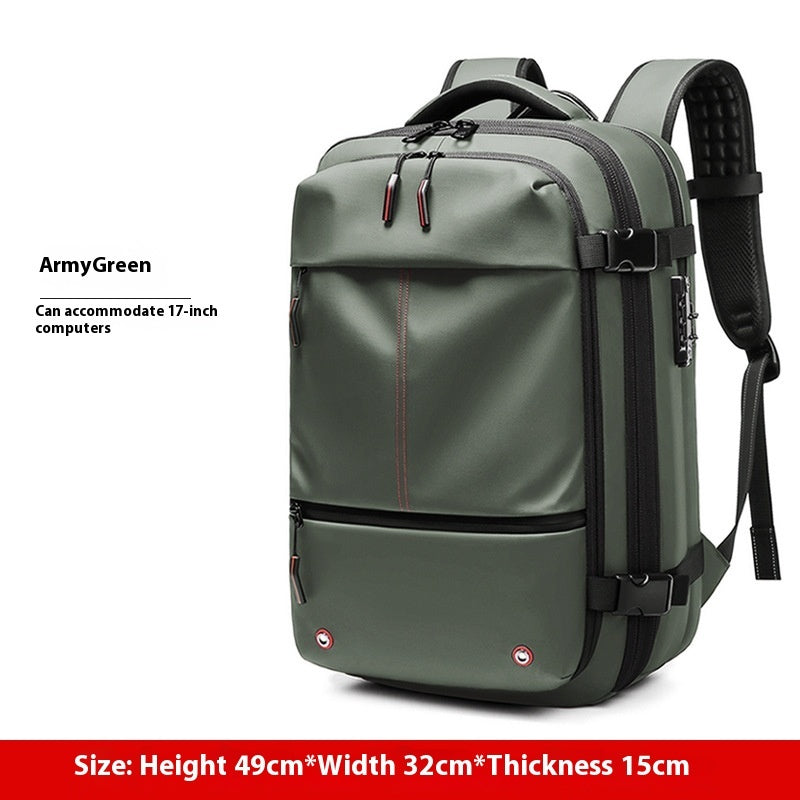 19" Travel Backpack - Waterproof Business Laptop Bag with Vacuum Compression