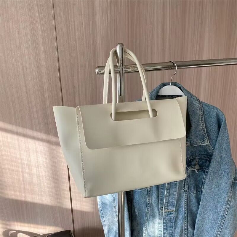 Retro Tote Shoulder Bag – Large Capacity PU Leather Handbag for Women